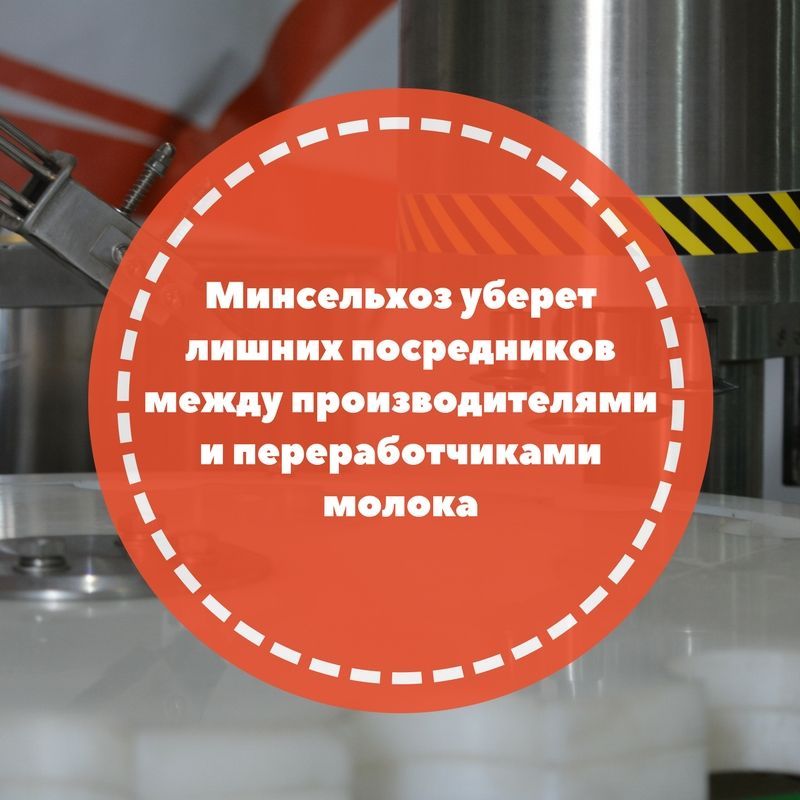 Минсельхоз уберёт лишних посредников между производителями и переработчиками молока