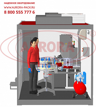 Мобильная линия розлива молока в бутылки МЗ-500Р в ISO- контейнере