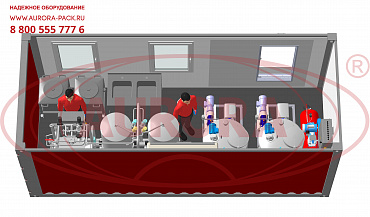 Линия приготовления (производства) молока МЗ-500Р в ISO- контейнере