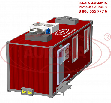 Мобильная линия розлива молока в бутылки МЗ-500Р в ISO- контейнере