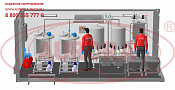 Линия приготовления (производства) молока МЗ-500Р в ISO- контейнере