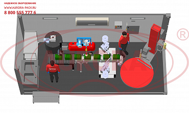 Мобильная линия розлива химии в канистры МЗ-500Р в ISO- контейнере