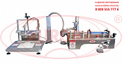 Комплект полуавтоматического оборудования для дозирования гелей во флаконы и укупорки колпачками с дозаторами