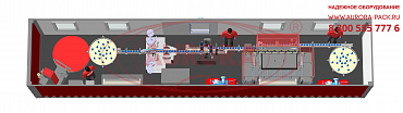 Мобильная линия розлива химии в мелкую тару МЗ-500Р в ISO-контейнере