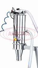 Конусный смеситель порошковых продуктов с вакуумным загрузчиком
