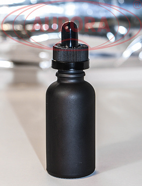 Флакон 30 мл стеклянный черный матовый e-liquid