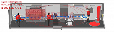 Мобильная линия розлива автохимии в мелкую тару МЗ-500Р в ISO- контейнере