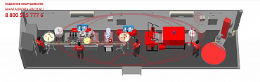 Мобильная линия розлива антисептика в бутылки МЗ-500Р в ISO- контейнере