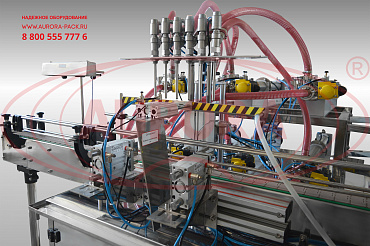 Линия розлива, укупорки и этикетировки косметической продукции во флаконы с дозаторами «МАСТЕР» МЗ-400ЕД