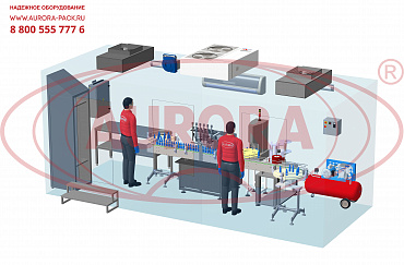Мобильная линия розлива сиропов в ISO- контейнере МЗ-500Р