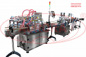 Линия розлива, укупорки и этикетировки косметической продукции во флаконы с дозаторами «МАСТЕР» МЗ-400ЕД