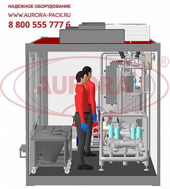 Линия приготовления (производства) молока МЗ-500Р в ISO- контейнере