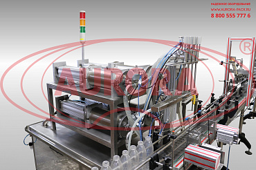 Линия розлива и укупорки растительного масла в ПЭТ-бутылки и канистры «МАСТЕР» с 2 автономными станциями укупорки