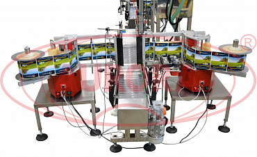 Полуавтоматическая линия розлива, укупорки и этикетировки для химической продукции "Мастер"