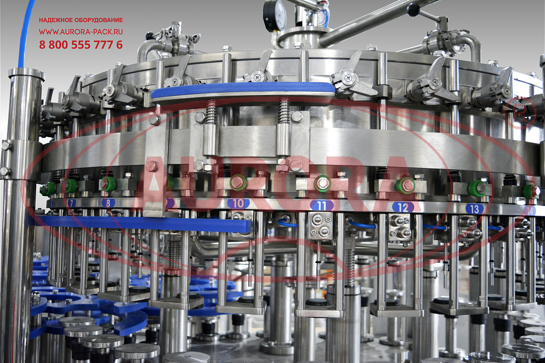 Триблок-мультиблок розлива газированных напитков «Мастер» мод. МЗ-400ЕД с термоупаковочной линией